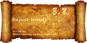 Bajcsi Niobé névjegykártya